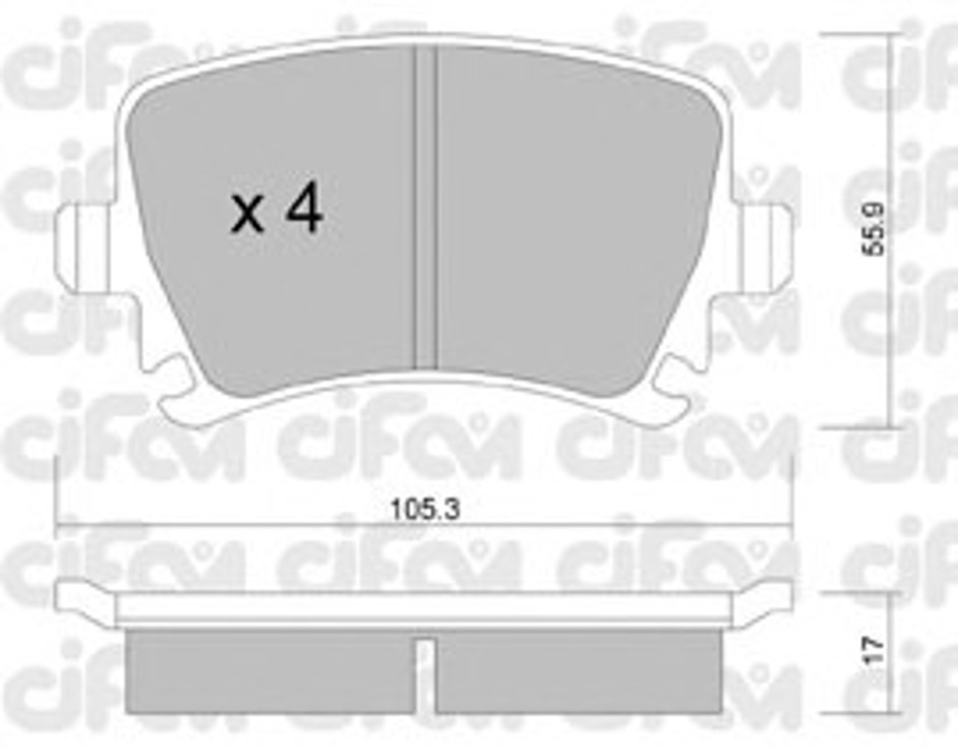 822-553-0 CIFAM Комплект тормозных колодок, дисковый тормоз