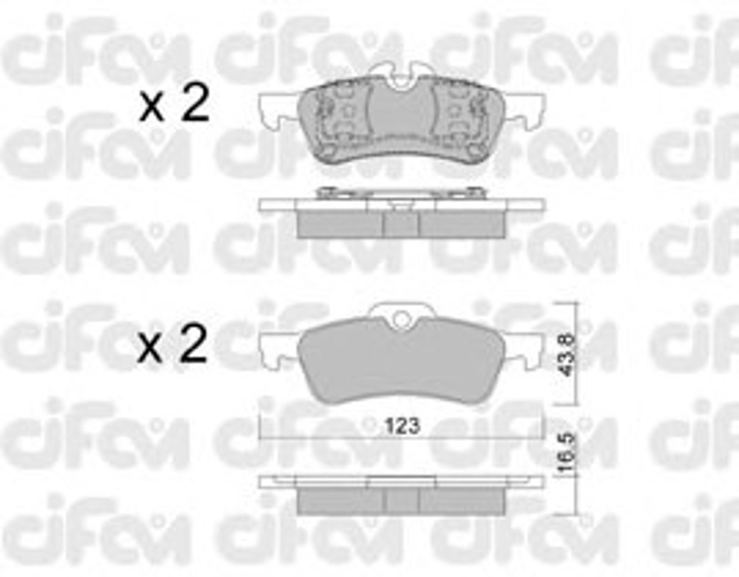 822-556-0 CIFAM Комплект тормозных колодок, дисковый тормоз