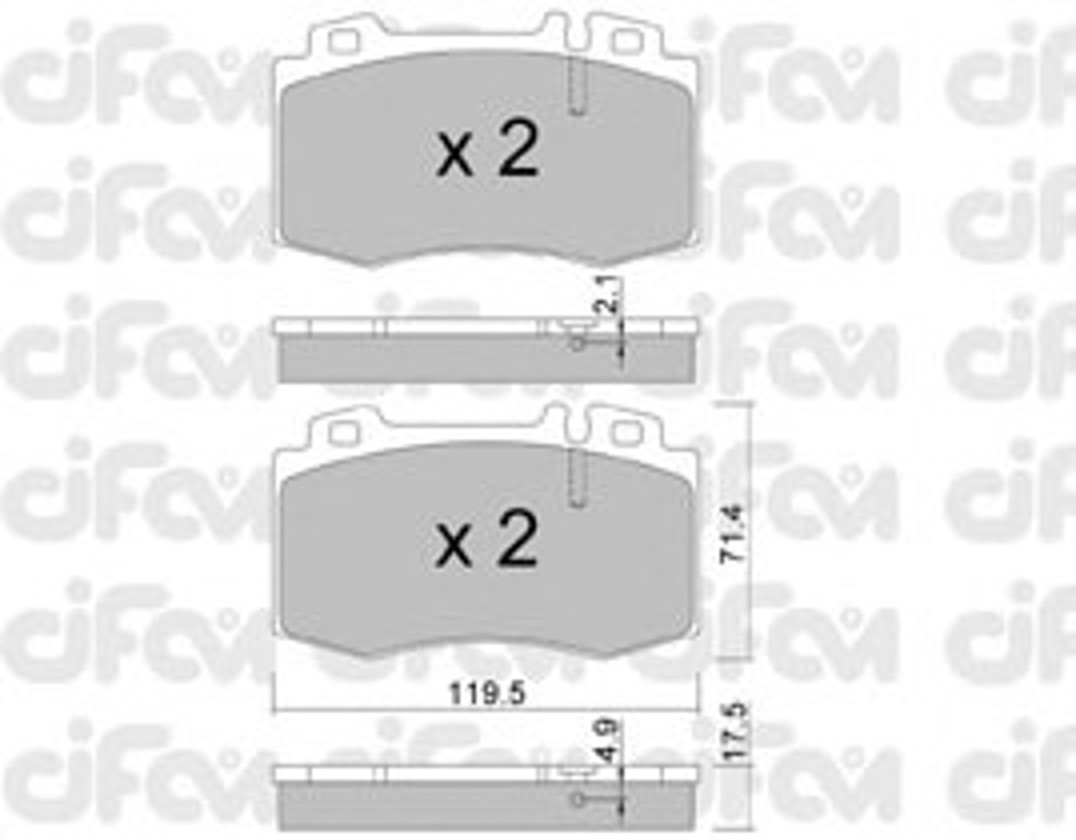 822-563-5 CIFAM Комплект тормозных колодок, дисковый тормоз