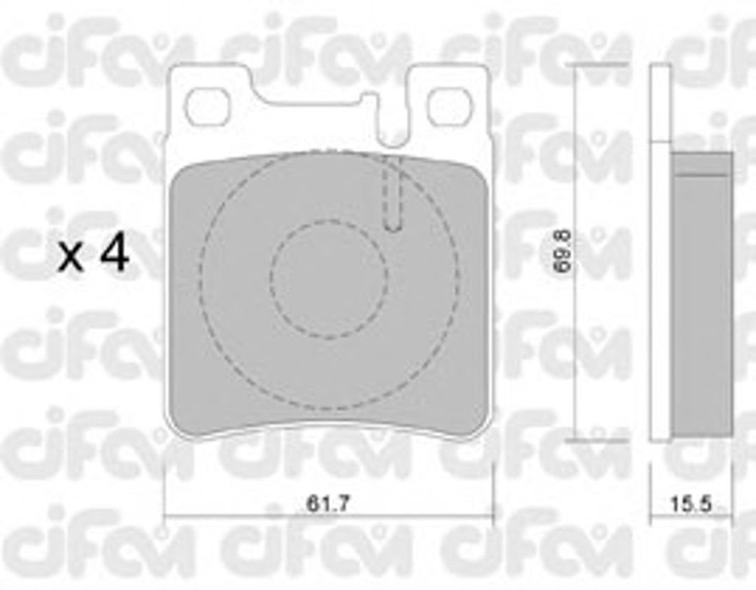 822-567-0 CIFAM Комплект тормозных колодок, дисковый тормоз