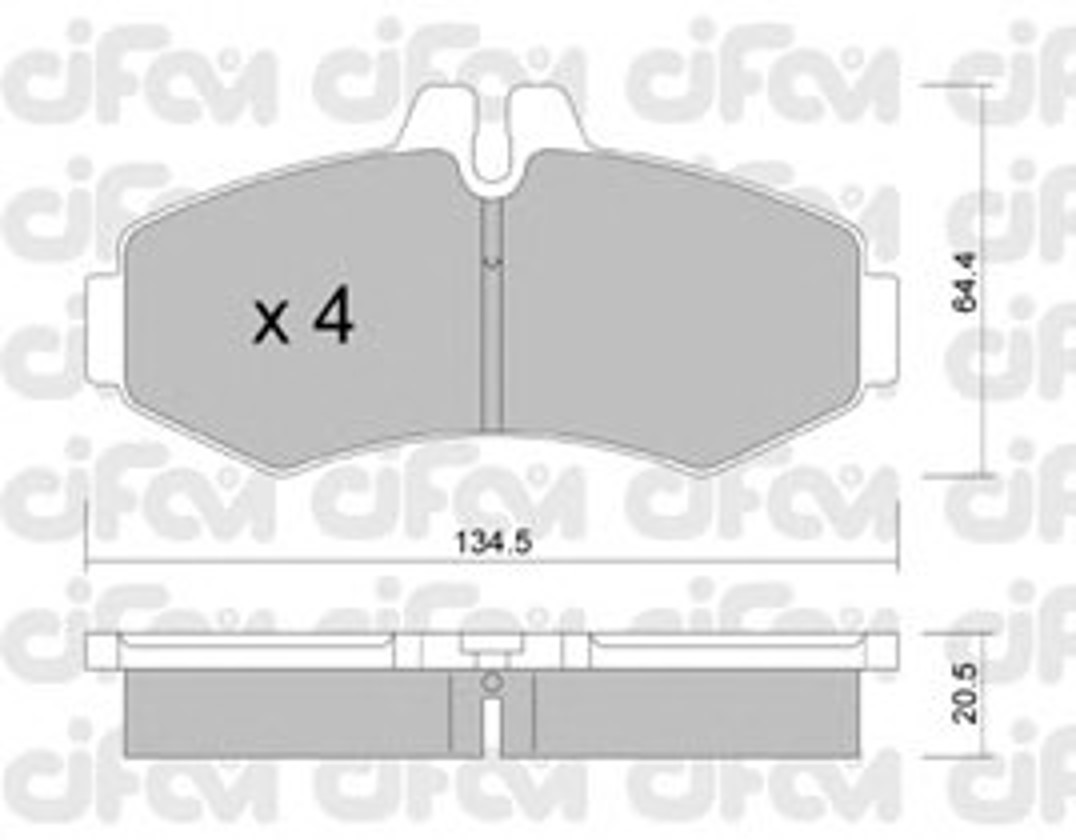 822-573-0 CIFAM Комплект тормозных колодок, дисковый тормоз