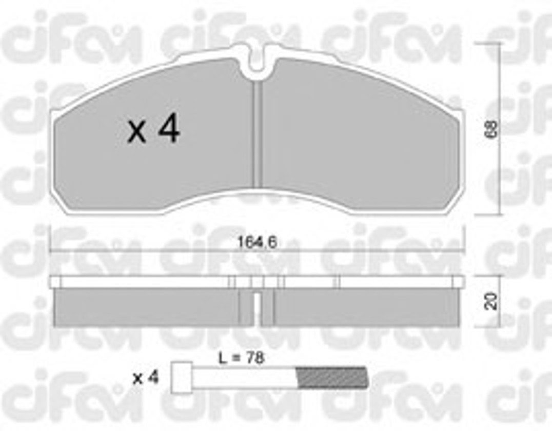 822-578-0 CIFAM Колодки тормозные дисковые