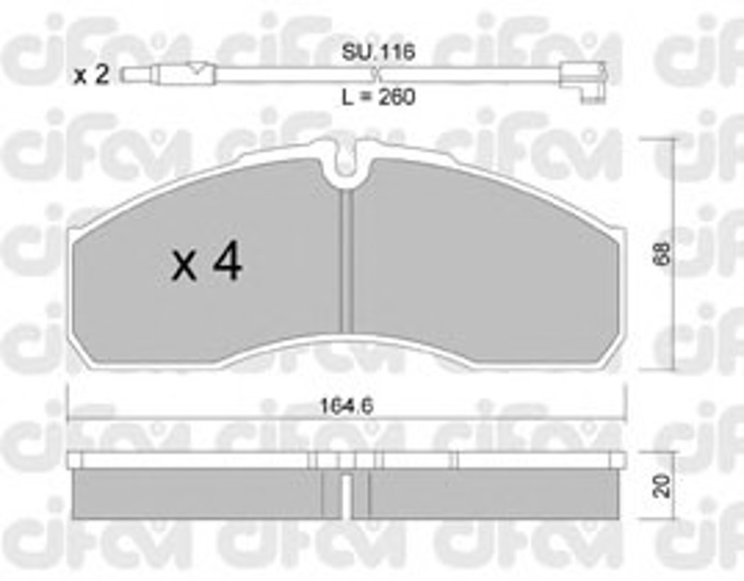 822-578-3K CIFAM Колодки тормозные дисковые