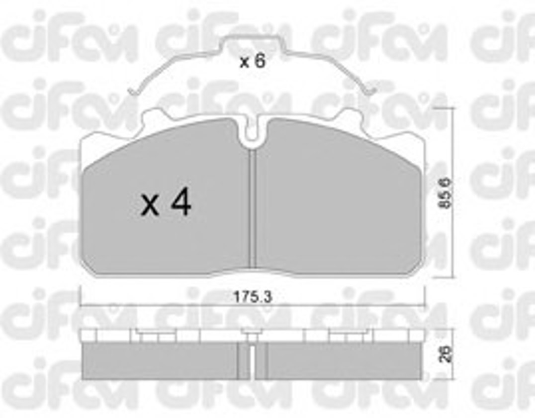 822-582-0 CIFAM Колодки тормозные дисковые