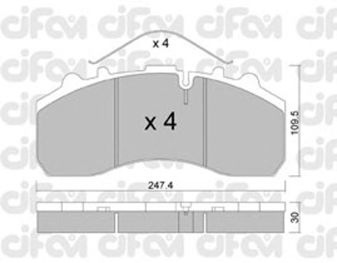 822-585-0 CIFAM Колодки тормозные дисковые