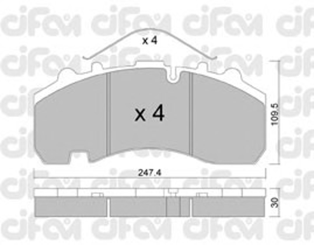 822-596-0 CIFAM Колодки тормозные дисковые