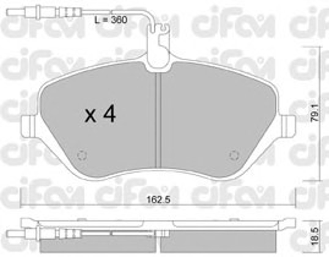 Колодки тормозные дисковые CIFAM 822-601-0