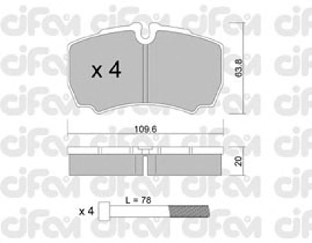 Колодки тормозные дисковые CIFAM 822-604-0