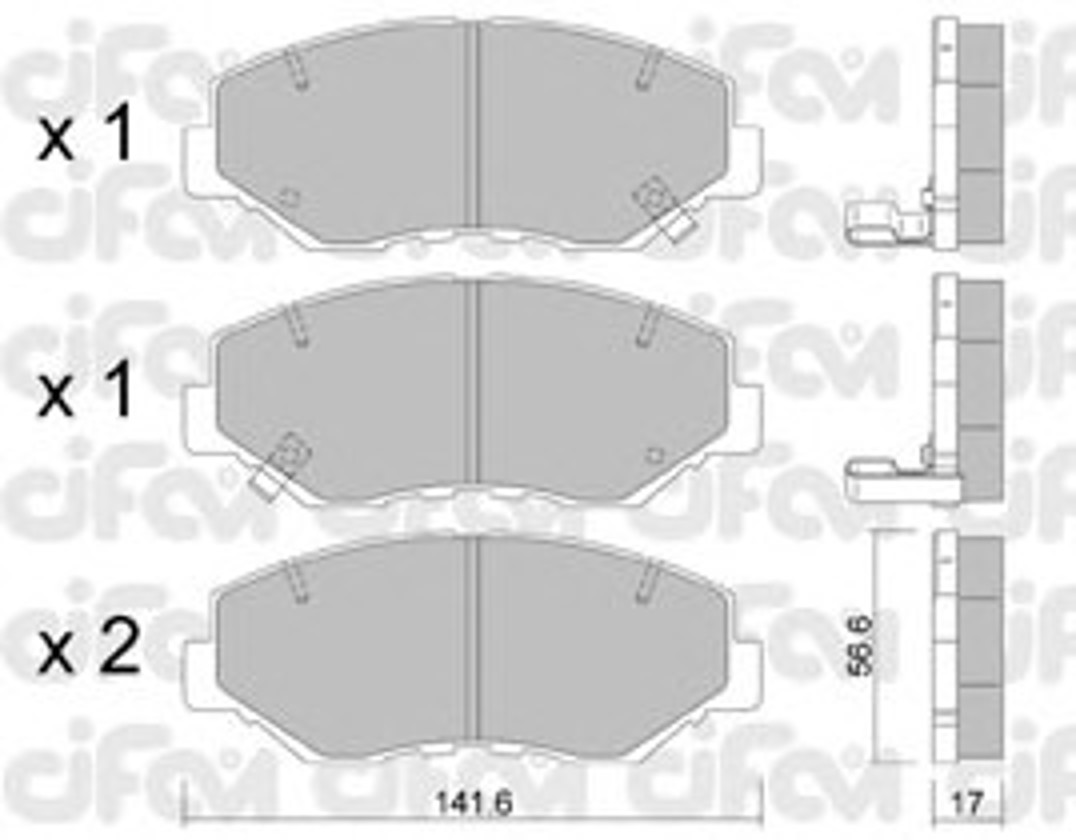Колодки тормозные дисковые CIFAM 822-606-0