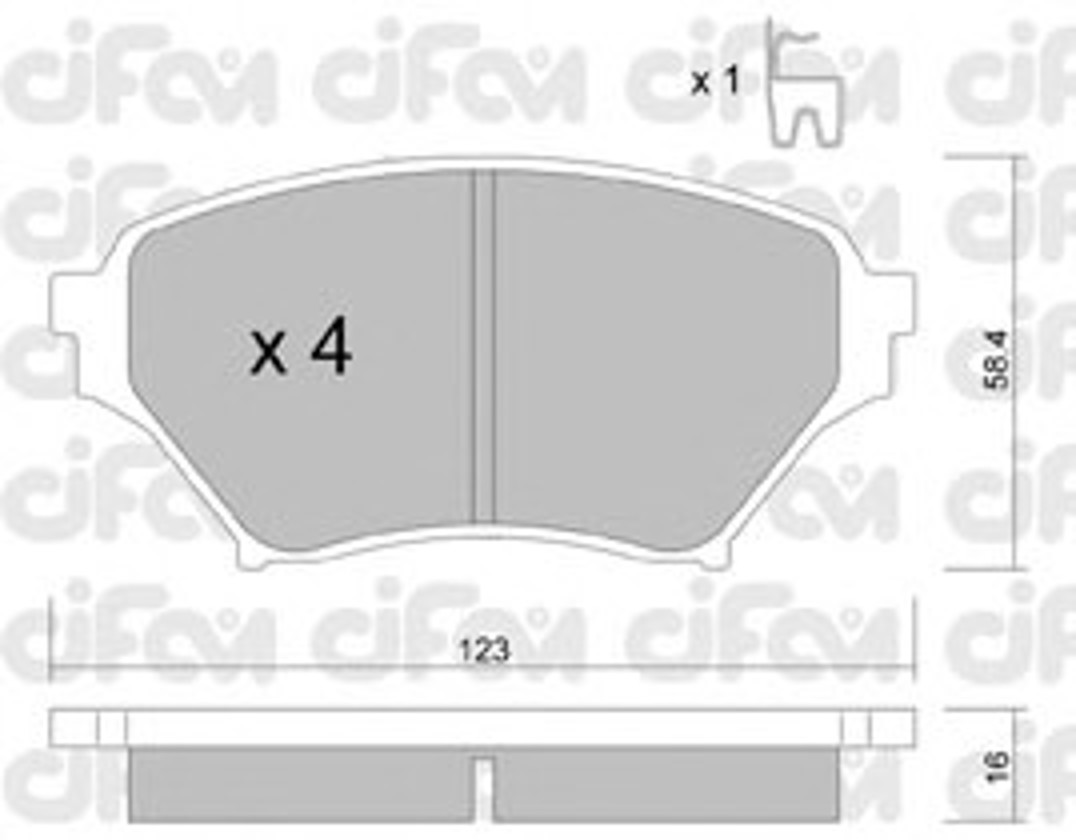 Колодки тормозные дисковые CIFAM 822-607-0