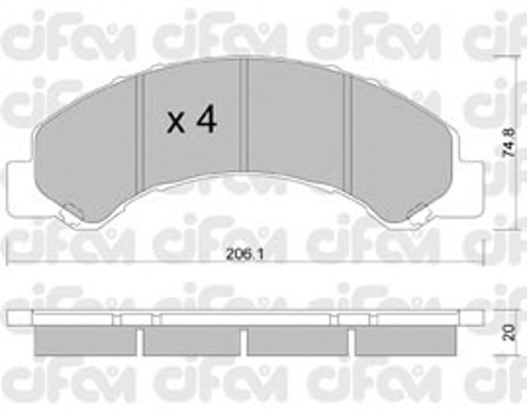 Колодки тормозные дисковые CIFAM 822-620-0