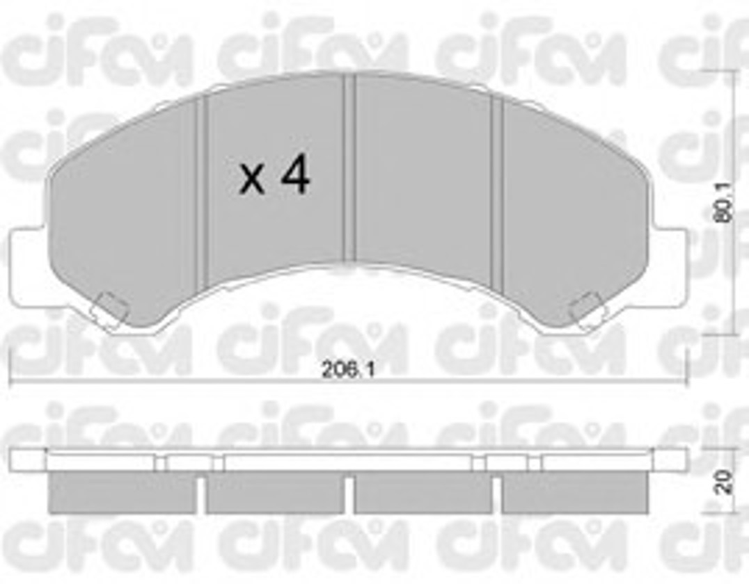 Колодки тормозные дисковые CIFAM 822-621-0