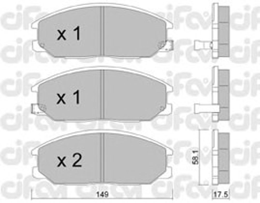 Колодки тормозные дисковые CIFAM 822-632-0