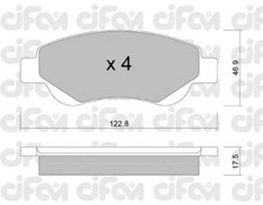 Колодки тормозные дисковые CIFAM 822-637-0