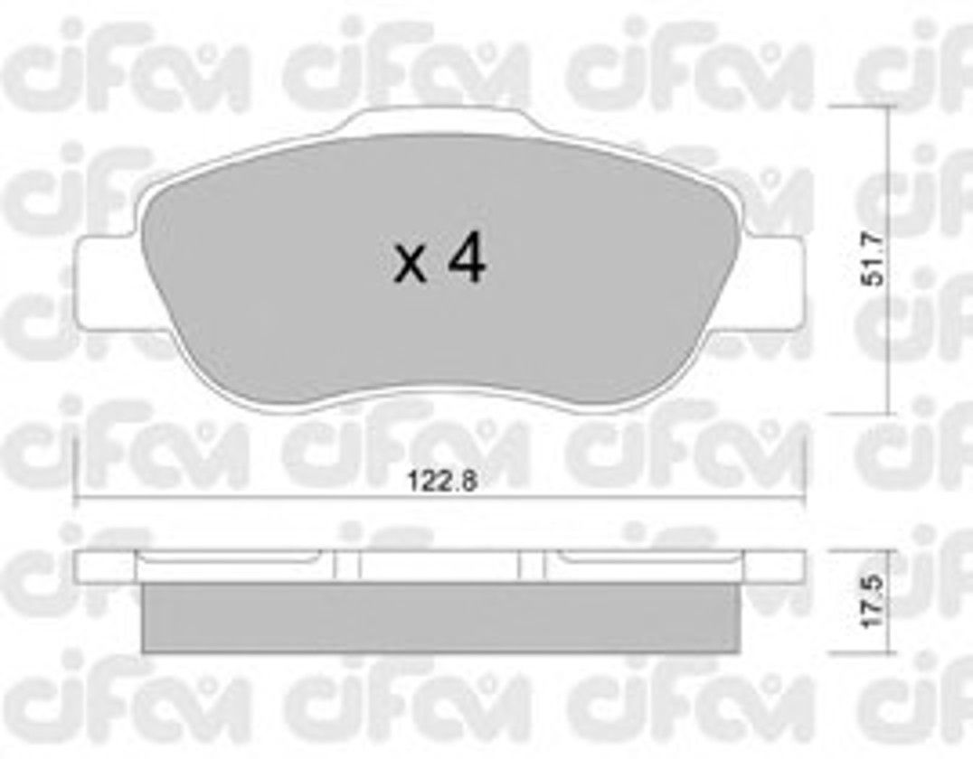 Колодки тормозные дисковые CIFAM 822-638-0