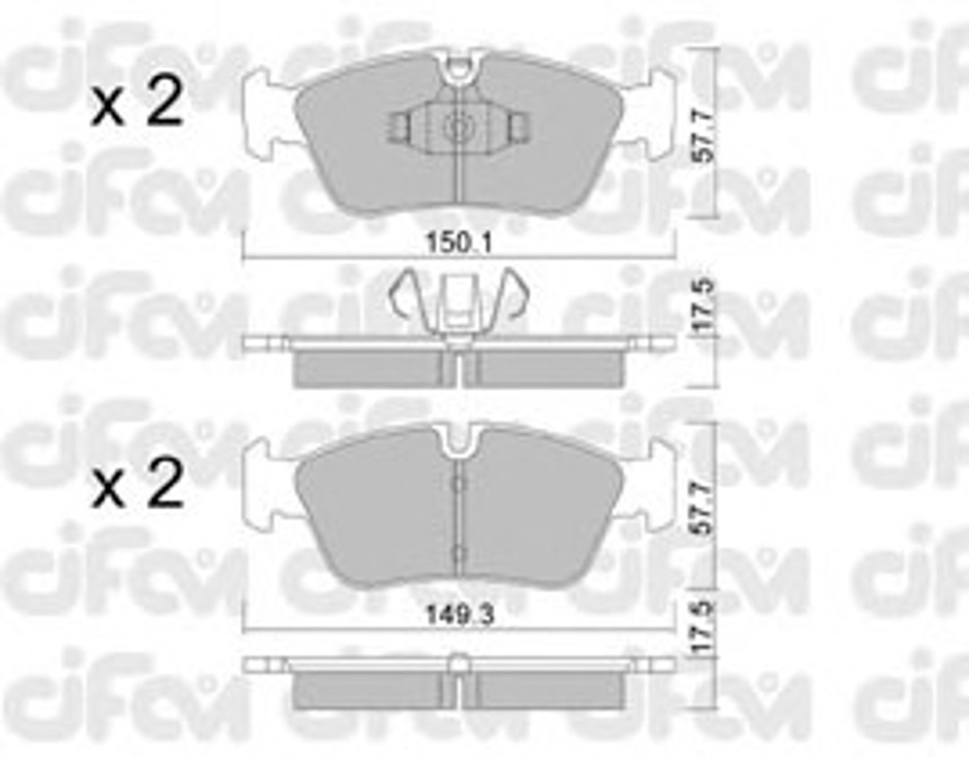 Колодки тормозные дисковые CIFAM 822-640-0