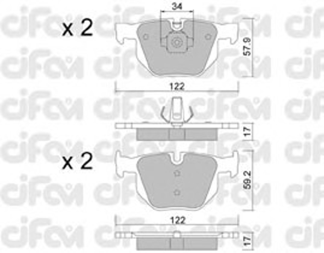 822-644-4 CIFAM Колодки тормозные дисковые