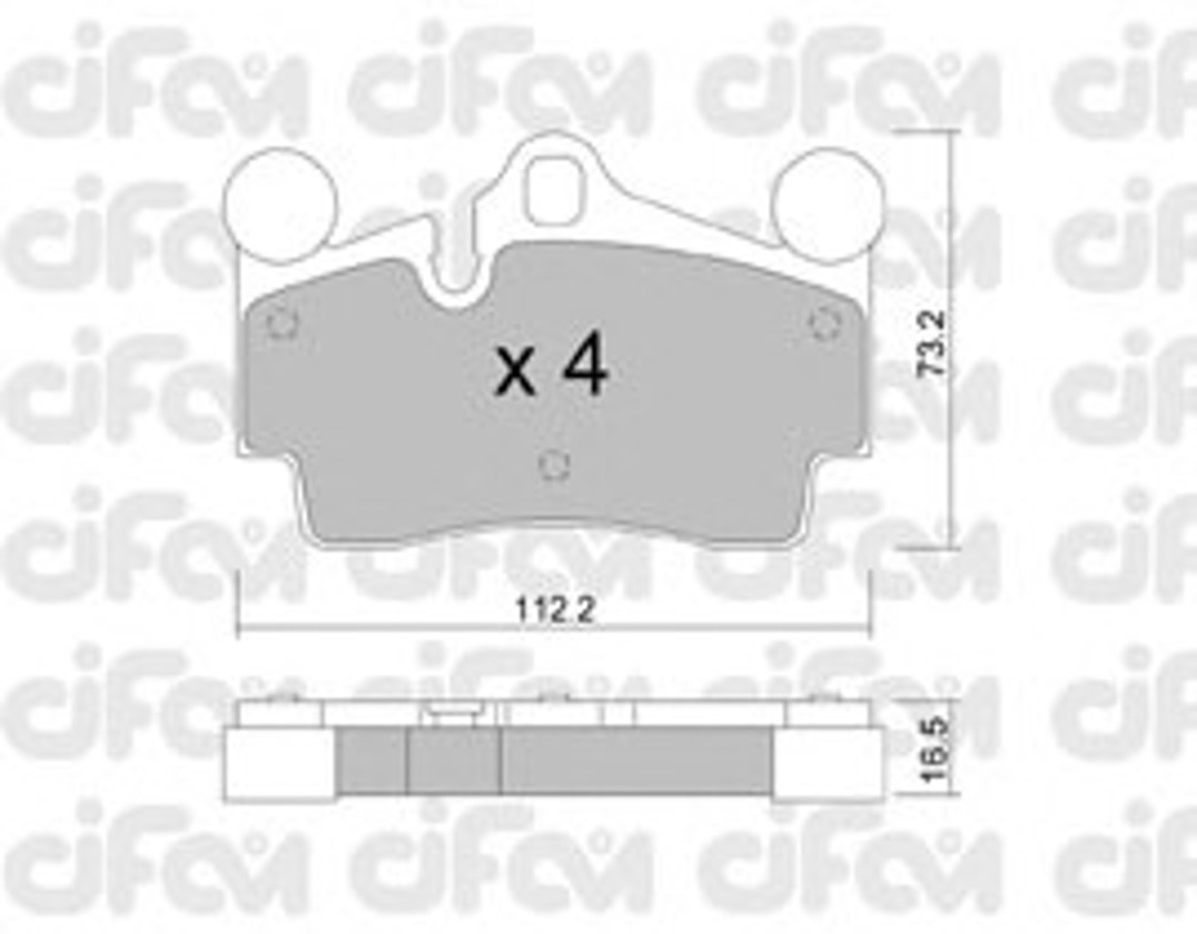 822-655-0 CIFAM Комплект тормозных колодок, дисковый тормоз