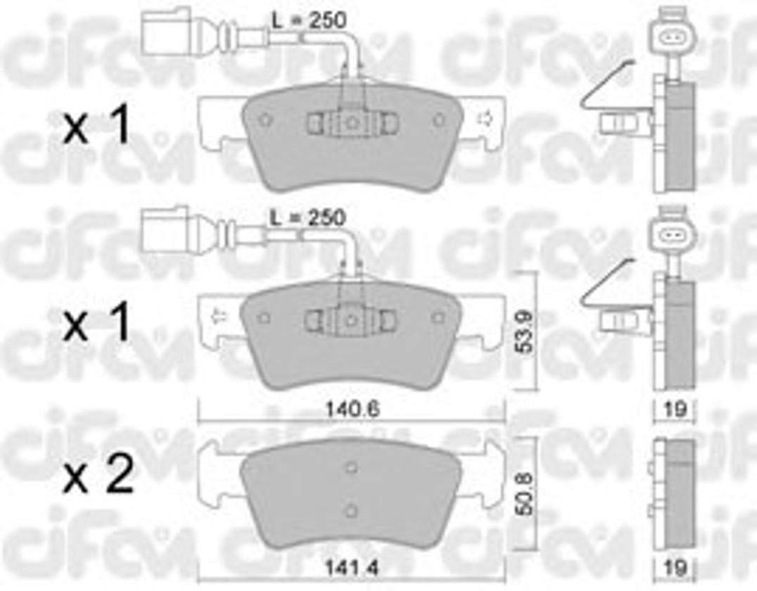 822-661-0 CIFAM Комплект тормозных колодок, дисковый тормоз