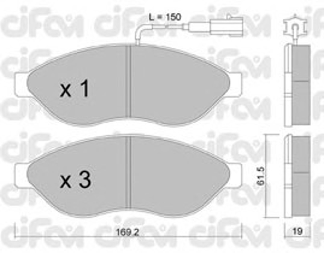 822-708-0 CIFAM Колодки тормозные дисковые