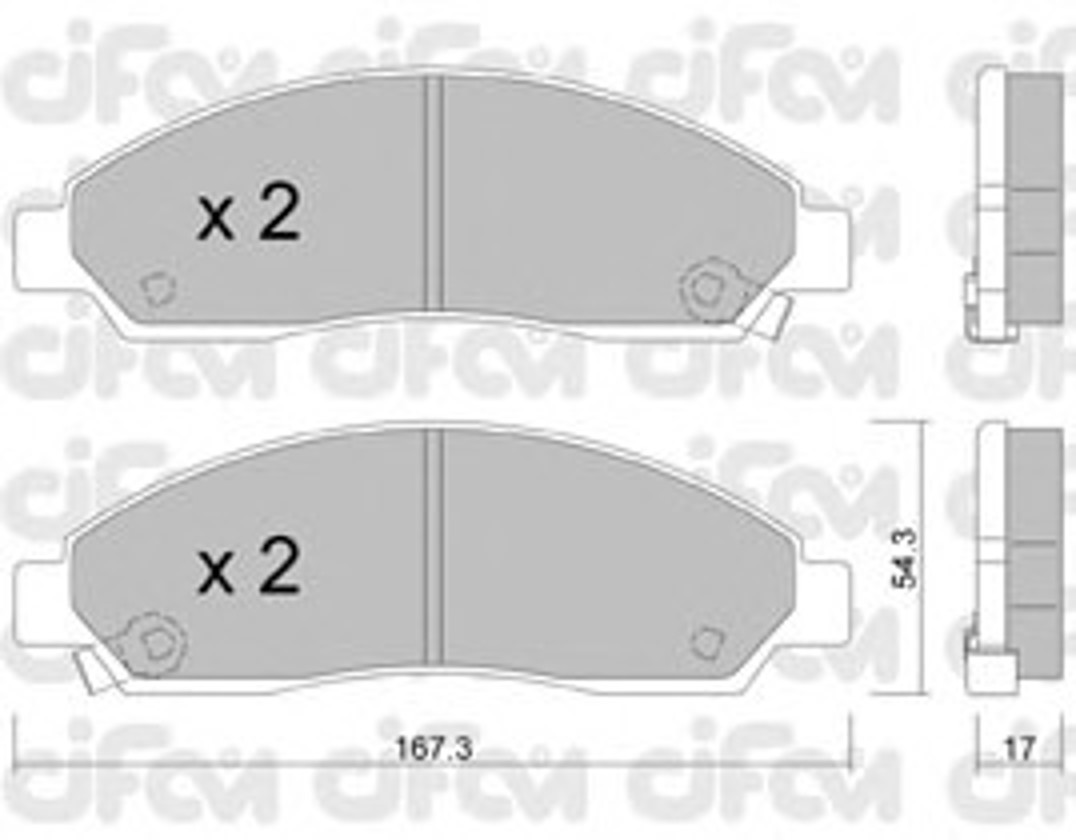 Колодки тормозные дисковые CIFAM 822-731-0