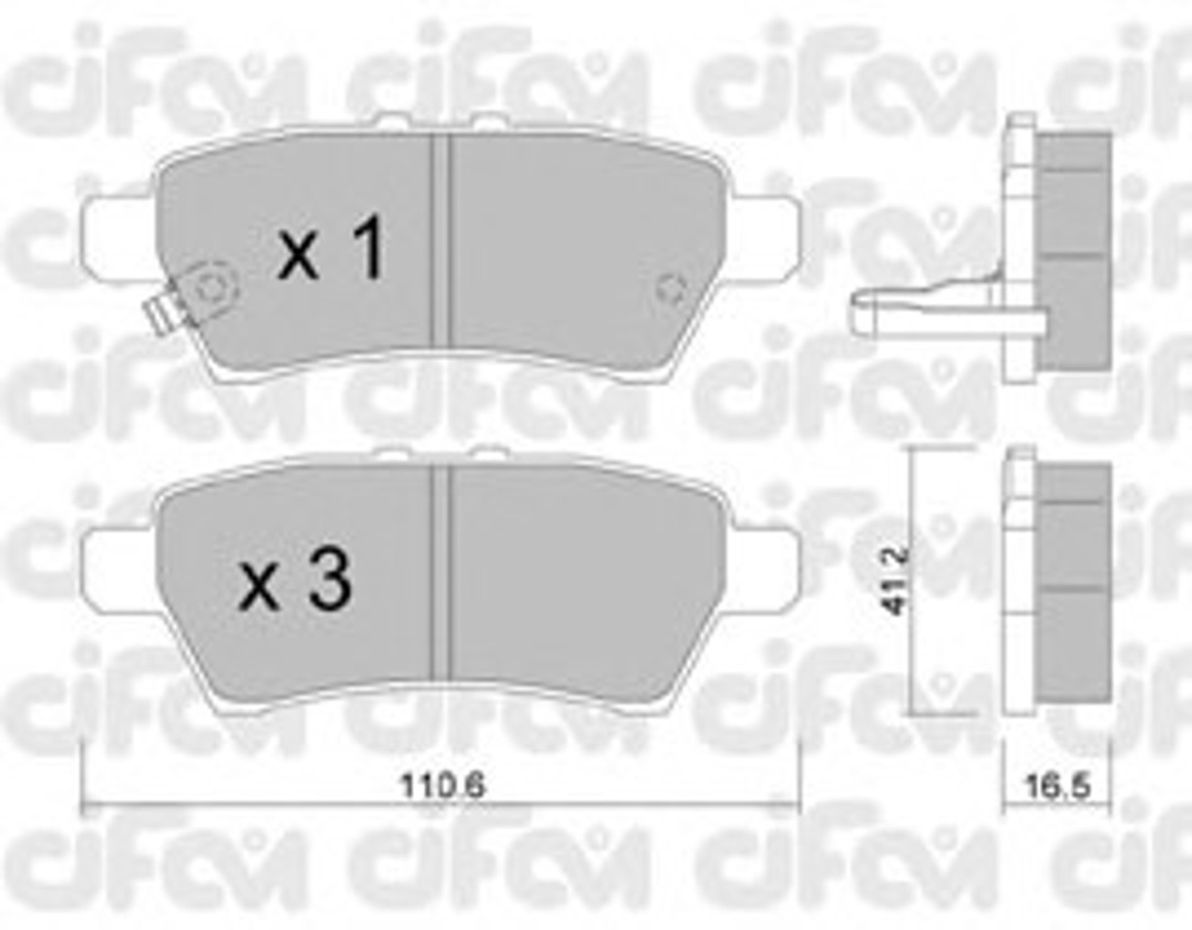 822-744-0 CIFAM Колодки тормозные дисковые