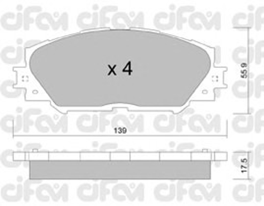 Колодки тормозные дисковые CIFAM 822-747-0