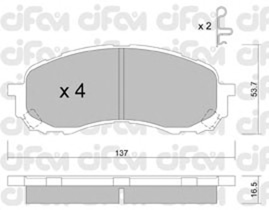 Колодки тормозные дисковые CIFAM 822-762-0