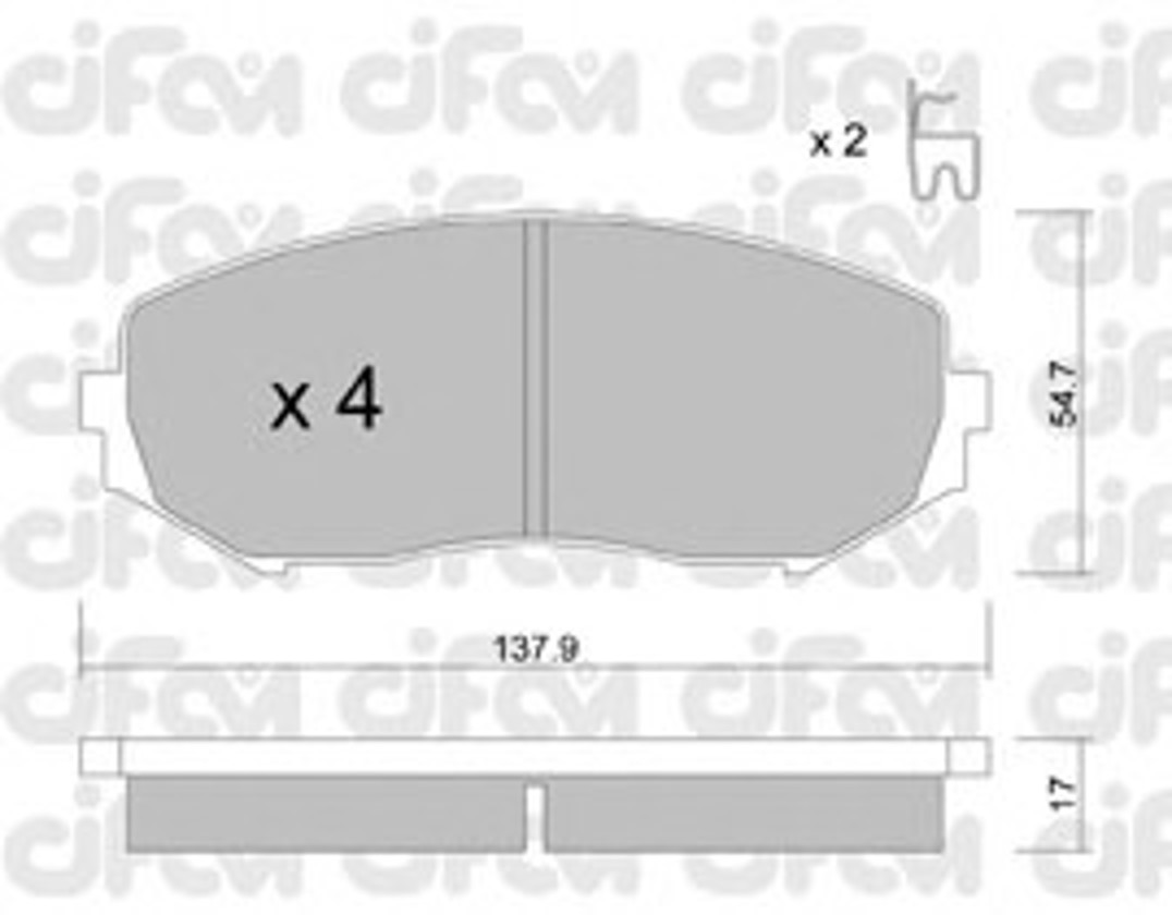 Колодки тормозные дисковые CIFAM 822-766-0