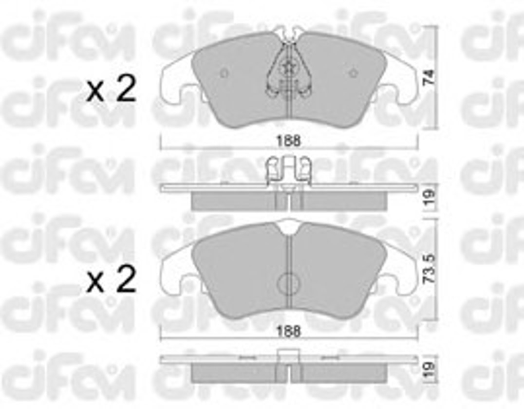 822-775-0 CIFAM Колодки тормозные дисковые