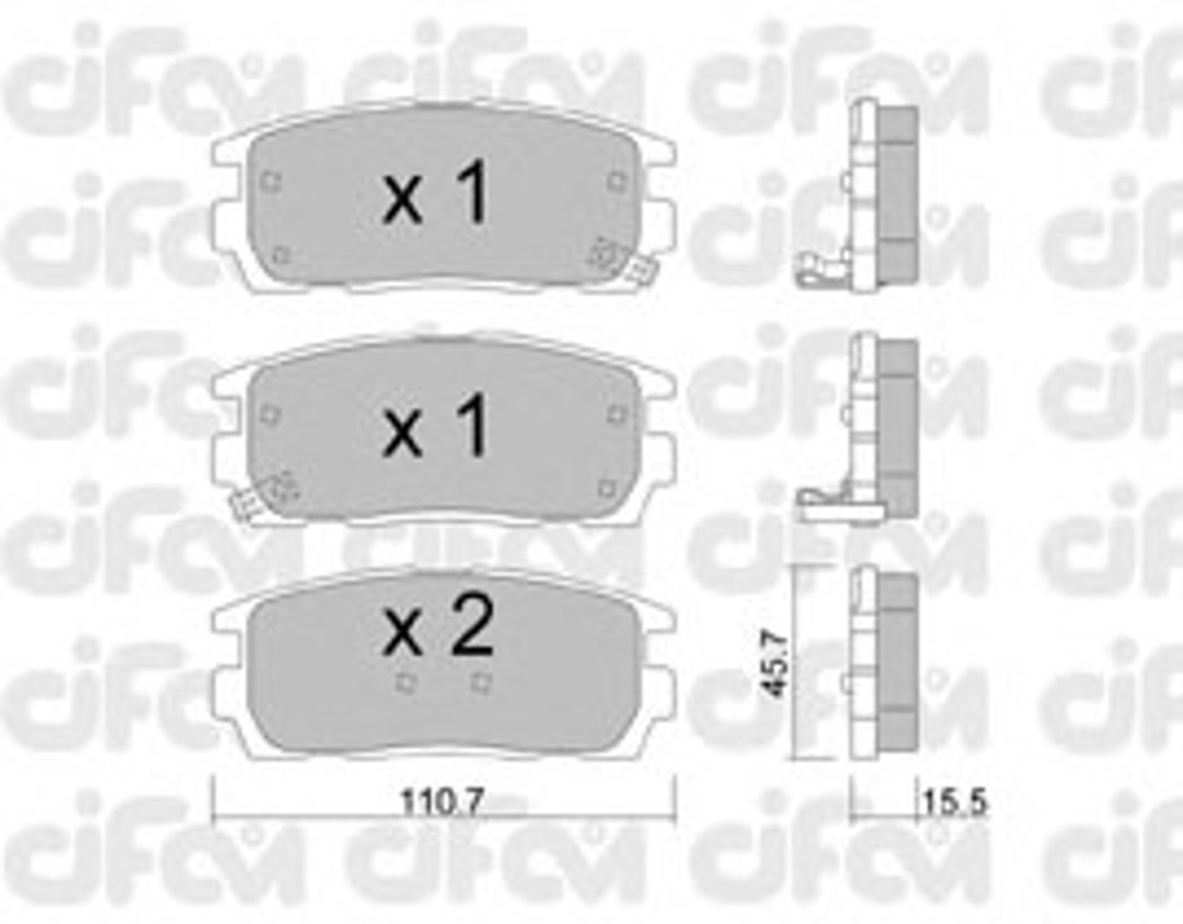 822-779-0 CIFAM Комплект тормозных колодок, дисковый тормоз