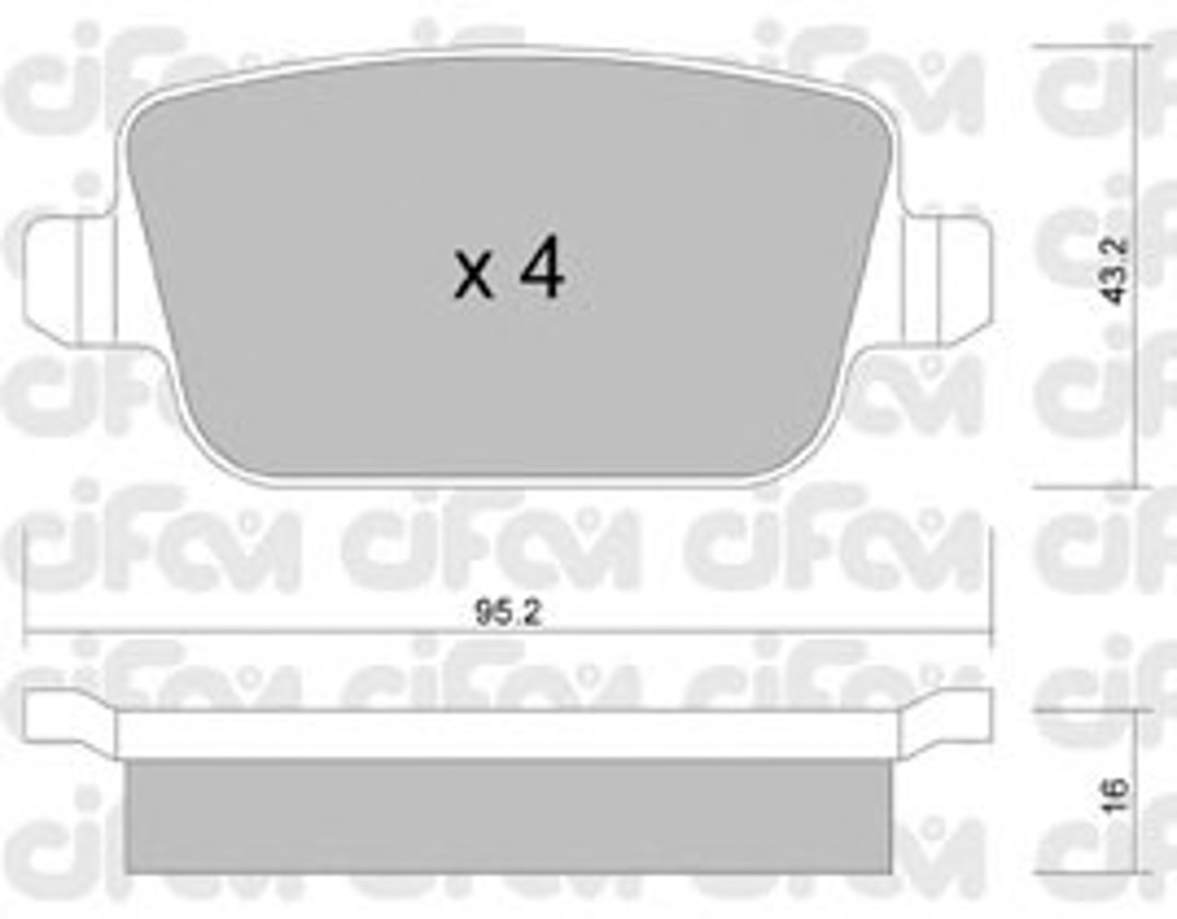 822-780-0 CIFAM Колодки тормозные дисковые