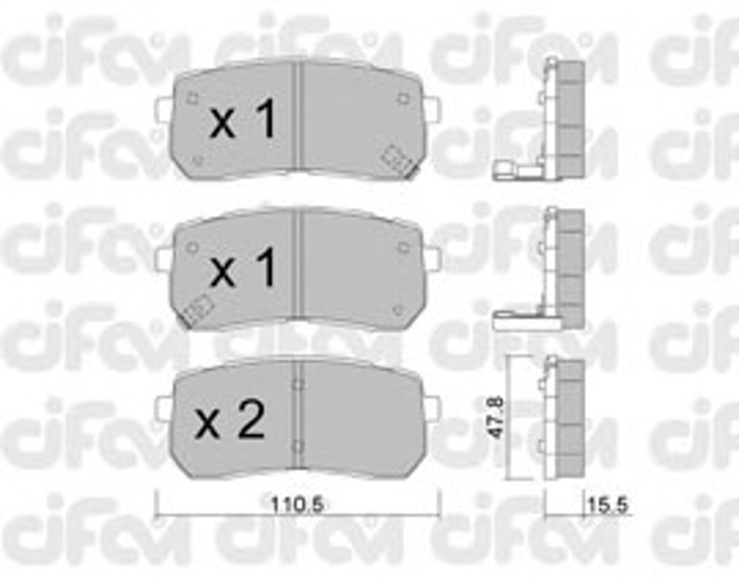 Колодки тормозные дисковые CIFAM 822-786-0