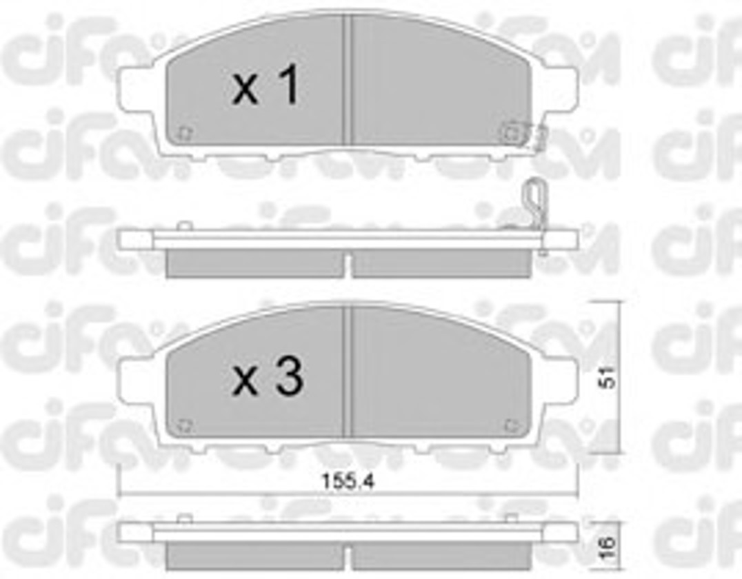 Колодки тормозные дисковые CIFAM 822-791-0