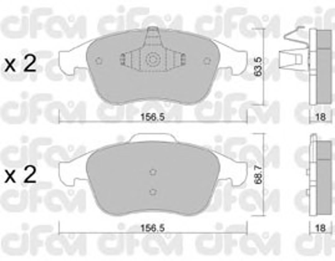 Колодки тормозные дисковые CIFAM 822-803-0