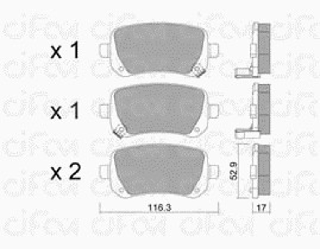 822-864-0 CIFAM Колодки тормозные дисковые