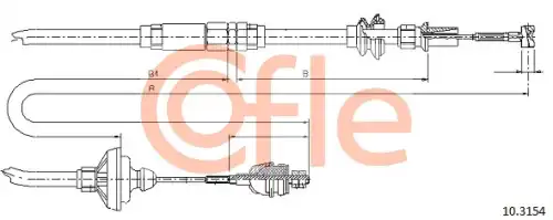 Тросик сцепления COFLE 10.3154