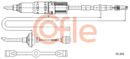 Тросик сцепления COFLE 10.342