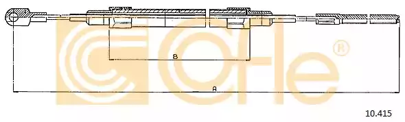 Трос ручника COFLE 10.415