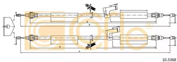 Трос ручника COFLE 10.5368
