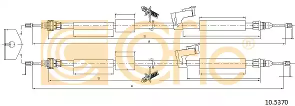 Трос ручника COFLE 10.5370