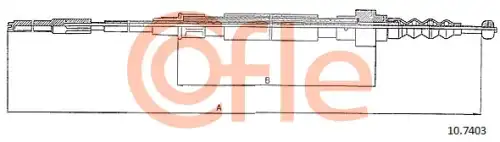Трос ручника COFLE 10.7403