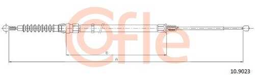 Трос стояночного тормоза COFLE 109023