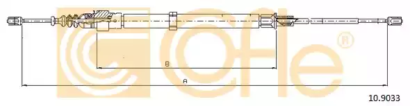 Трос ручника COFLE 10.9033