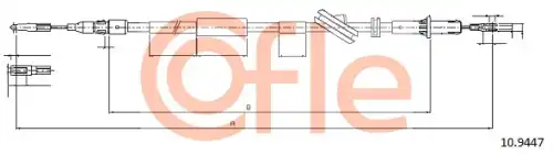 10.9447 трос стояночного тормоза COFLE 10.9447