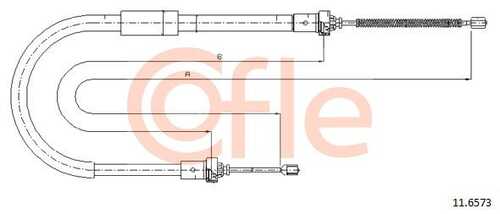 Трос ручника COFLE 116573