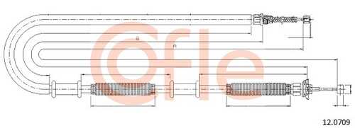 Трос ручника COFLE 12.0709