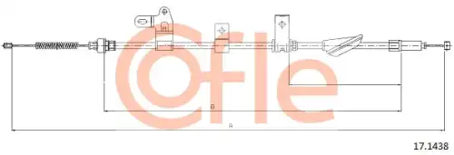 17.1438 COFLE 17.1438 Трос, стояночная тормозная система