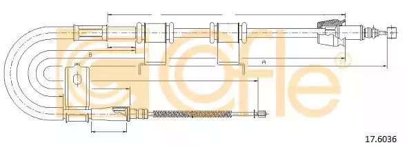 Трос ручника COFLE 17.6036