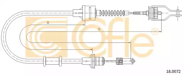 Тросик сцепления COFLE 18.0072